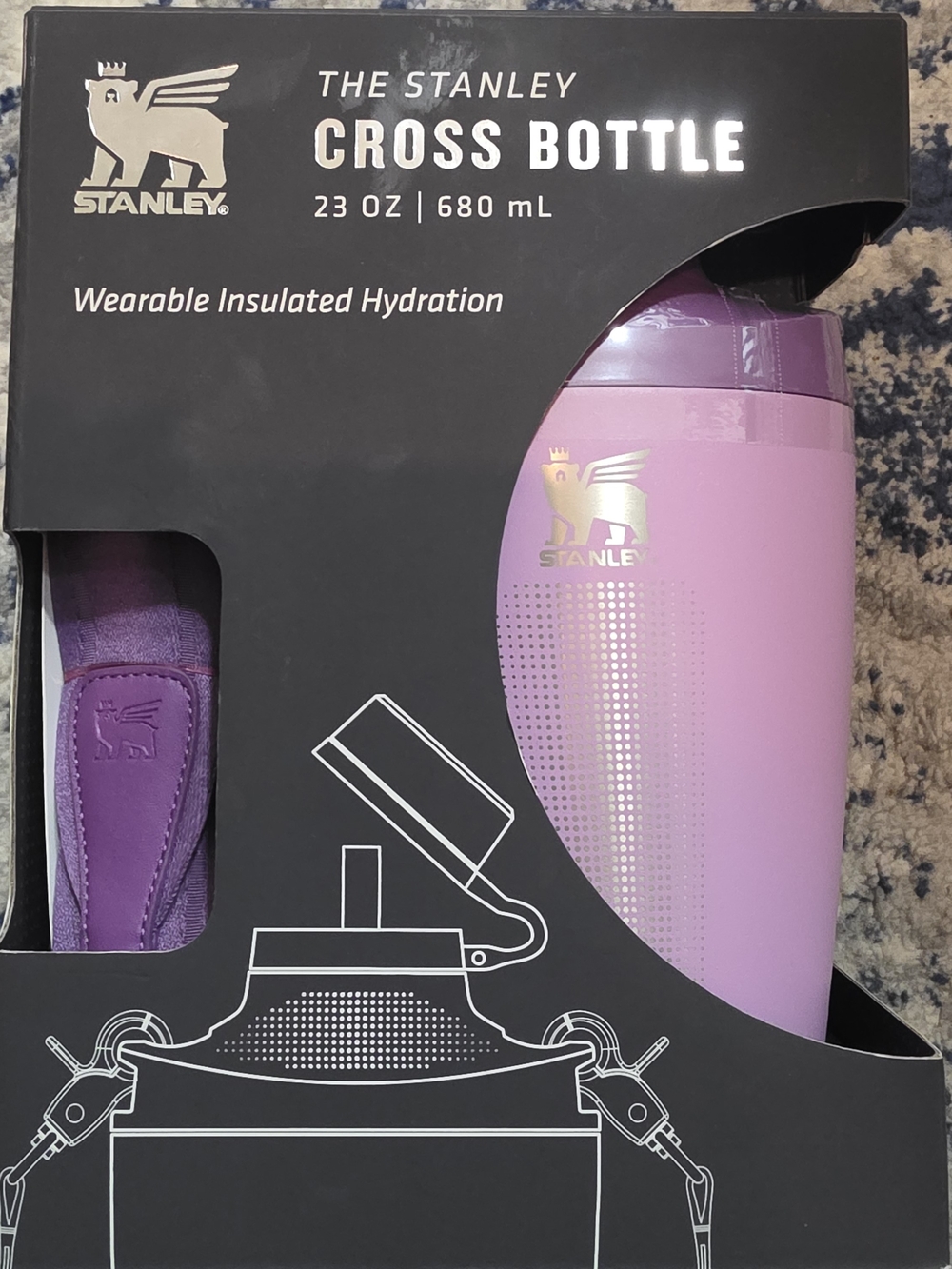 Lilac Athlesiure The Stanley Cross Bottle 23oz Tumbler NWT